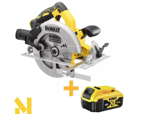 Пила дискова акумуляторна DeWALT DCS570N + DCB184 (без ЗП)