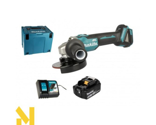 Болгарка (кутова шліфмашина) акумуляторна Makita DGA504RT1J