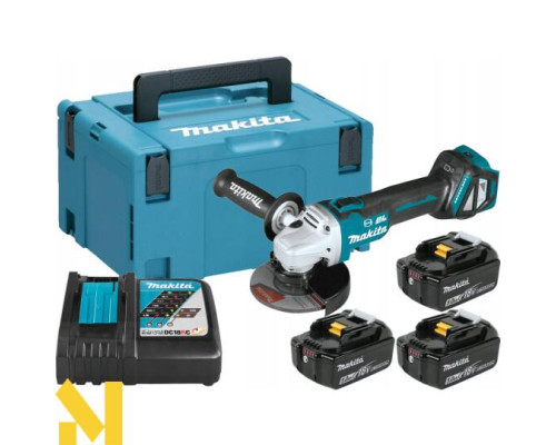 Болгарка (кутова шліфувальна машина) акумуляторна Makita DGA513RT3J