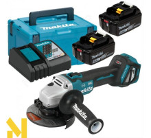 Болгарка (кутова шліфмашина) акумуляторна Makita DGA513RTJ