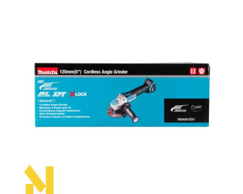 Болгарка (кутова шліфмашина) акумуляторна Makita X-LOCK DGA521ZX1 (без АКБ та ЗП)