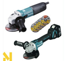 Комплект болгарок (кутових шліфмашин) акумуляторних Makita DK0081TJX2 (DGA506RTJ+GA5040R)