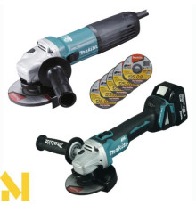Комплект болгарок (кутових шліфмашин) акумуляторних Makita DK0081TJX2 (DGA506RTJ+GA5040R)