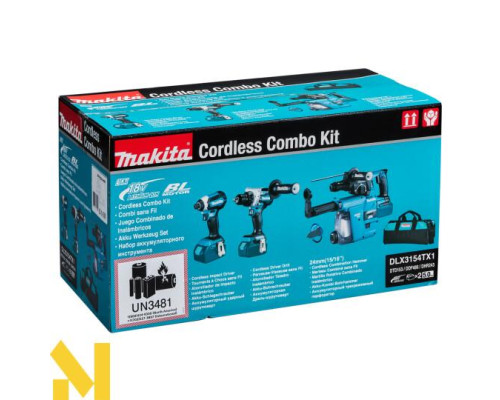 Набір інструментів акумуляторних Makita DLX3154TX1 (DDF486, DTD153, DHR243)