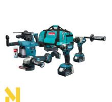 Набір інструментів акумуляторних Makita DLX4155TX1 (DDF486Z, DTD153Z, DGA504Z, DHR243Z, DX07)