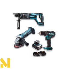 Набір інструментів акумуляторних Makita DLXMUA504A (DGA504 + DDF482 + DHR202)