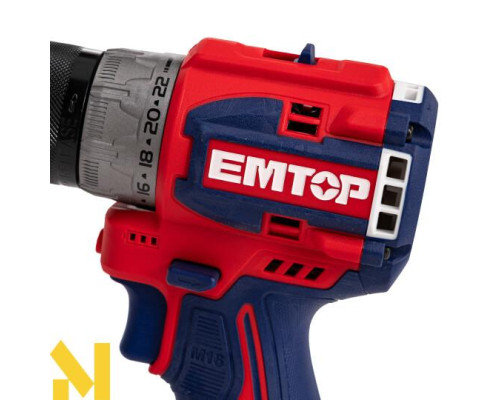 Дриль-шуруповерт акумуляторний EMTOP ECDL16682