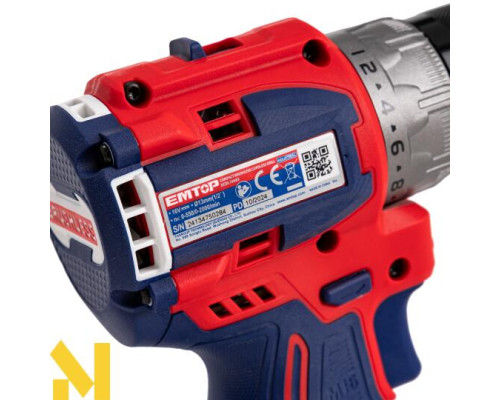 Дриль-шуруповерт акумуляторний EMTOP ECDL16682