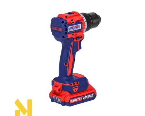 Дриль-шуруповерт акумуляторний EMTOP ECDL205582