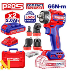 Дриль-шуруповерт акумуляторний EMTOP ECDL206686