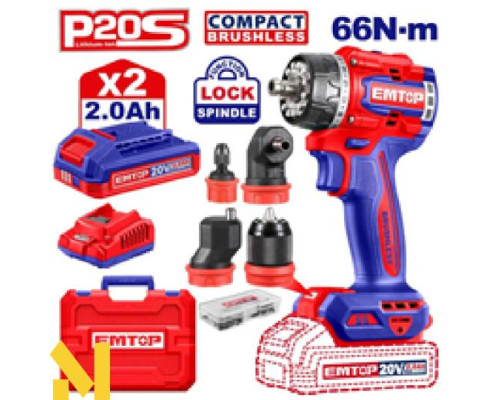 Дриль-шуруповерт акумуляторний EMTOP ECDL206686