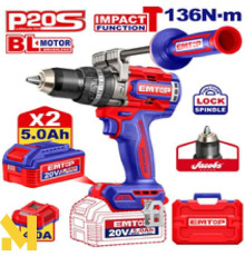 Дриль-шуруповерт акумуляторний EMTOP ECIDL201368