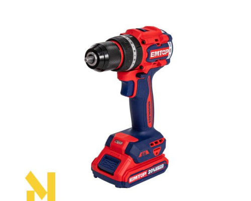 Дриль-шуруповерт акумуляторний EMTOP ECIDL20668