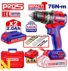 Дриль-шуруповерт акумуляторний EMTOP ECIDL207686