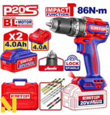 Дриль-шуруповерт акумуляторний EMTOP ECIDL208689