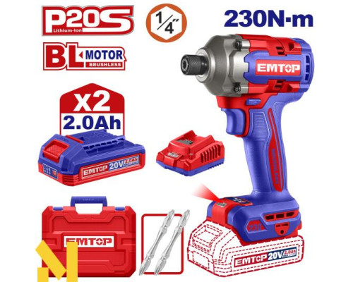 Гвинтоверт акумуляторний EMTOP ECIRL2023