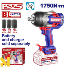 Гайковерт акумуляторний EMTOP ECIWL201751 (без АКБ та ЗП)