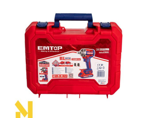 Гайковерт акумуляторний ударний EMTOP ECIWL2035