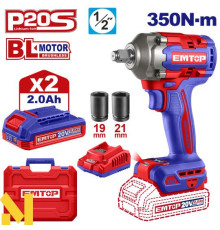 Гайковерт акумуляторний ударний EMTOP ECIWL2035