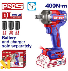 Гайковерт акумуляторний EMTOP ECIWL20401 (без АКБ та ЗП)