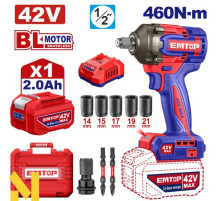 Гайковерт акумуляторний ударний EMTOP ECIWL42461