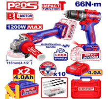 Набір інструментів акумуляторних EMTOP ECKL20256