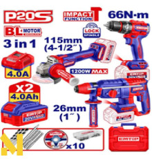 Набір інструментів акумуляторних EMTOP ECKL202598