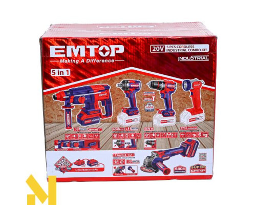 Набір інструментів акумуляторних EMTOP ECKL2058