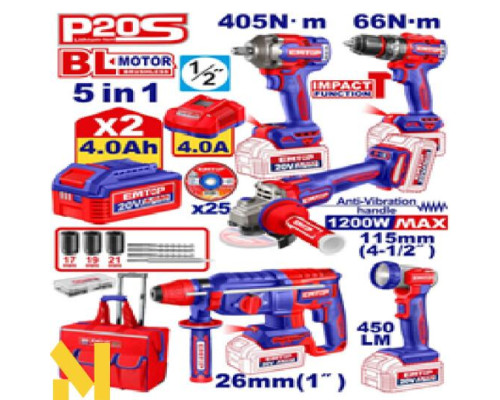 Набір інструментів акумуляторних EMTOP ECKL20595