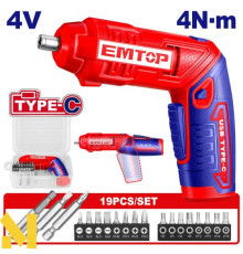 Шуруповерт акумуляторний EMTOP ECSR0408
