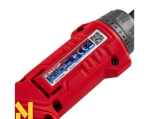 Викрутка акумуляторна EMTOP ECSR0803