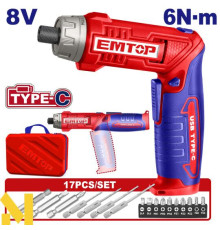 Викрутка акумуляторна EMTOP ECSR0803