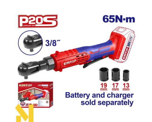 Гайковерт кутовий акумуляторний EMTOP EDRL2060151 (без АКБ та ЗП)