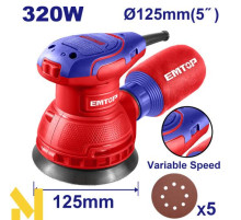 Шліфмашина ексцентрикова EMTOP EFSR23206