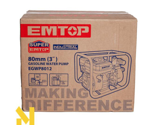 Мотопомпа бензинова EMTOP EGWP8012