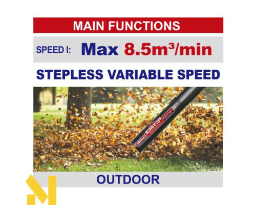 Повітродувка садова акумуляторна EMTOP ELAB20428 (без АКБ та ЗП)