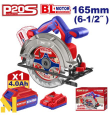 Пила дискова акумуляторна EMTOP ELCS16521