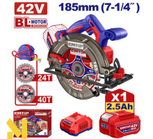 Пила дискова акумуляторна EMTOP ELCS4218511