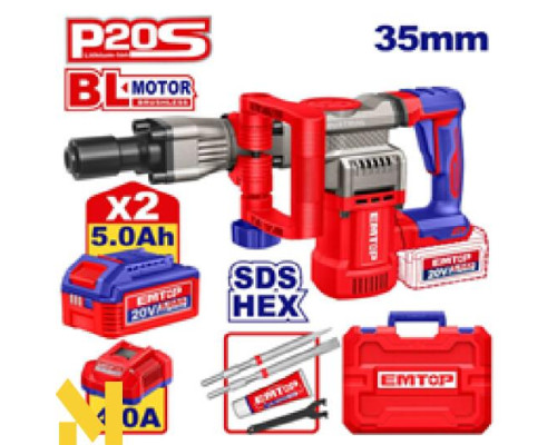 Відбійний молоток акумуляторний EMTOP ELDB203582