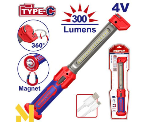 Ліхтар акумуляторний EMTOP ELFL043006