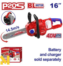 Пила ланцюгова акумуляторна EMTOP ELGA40168 (без АКБ та ЗП)