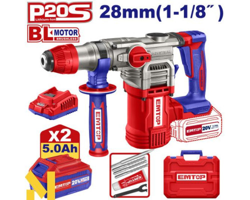 Перфоратор акумуляторний EMTOP ELRH202885