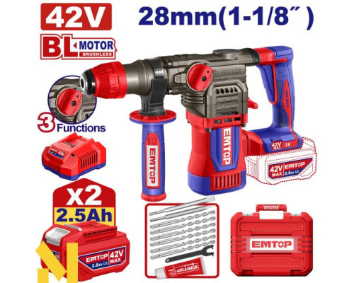 Перфоратор акумуляторний EMTOP ELRH422882