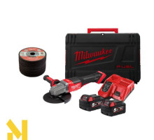 Болгарка (кутова шліфмашина) акумуляторна Milwaukee M18FHSAG125XB-0X + абразивні диски SCS41/125 PRO+ 50 шт.