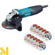 Болгарка (кутова шліфмашина) Makita GA4530R +  відрізні круги D-18661x10