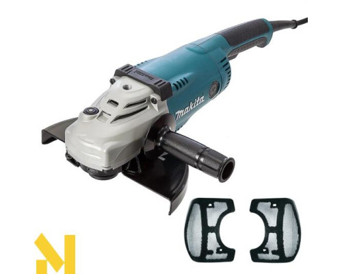 Болгарка (кутова шліфмашина) Makita GA9020 + комплект пилозахисних фільтрів