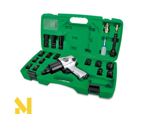 Гайковерт пневматичний з набором головок Toptul GDAI2001E, 20 шт