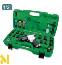 Гайковерт пневматичний з набором головок Toptul GDAI2701, 27 шт