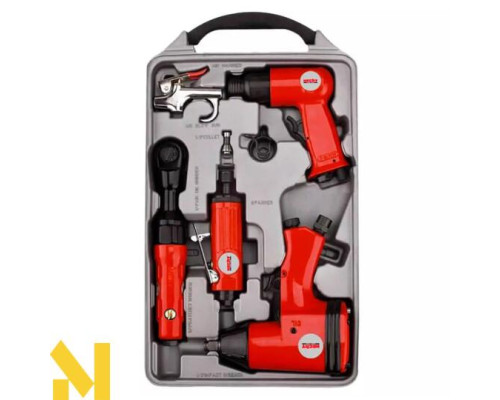 Набір інструментів пневматичних Hecht 002075E, 71 шт