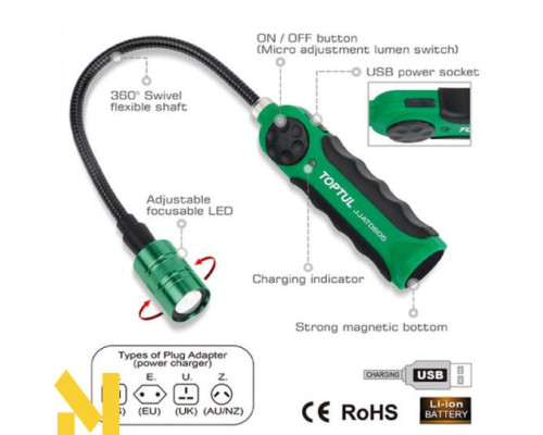 Ліхтар світлодіодний гнучкий TOPTUL JJAT0605E